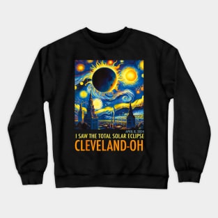 I saw the total eclipse Cleveland Ohio Crewneck Sweatshirt